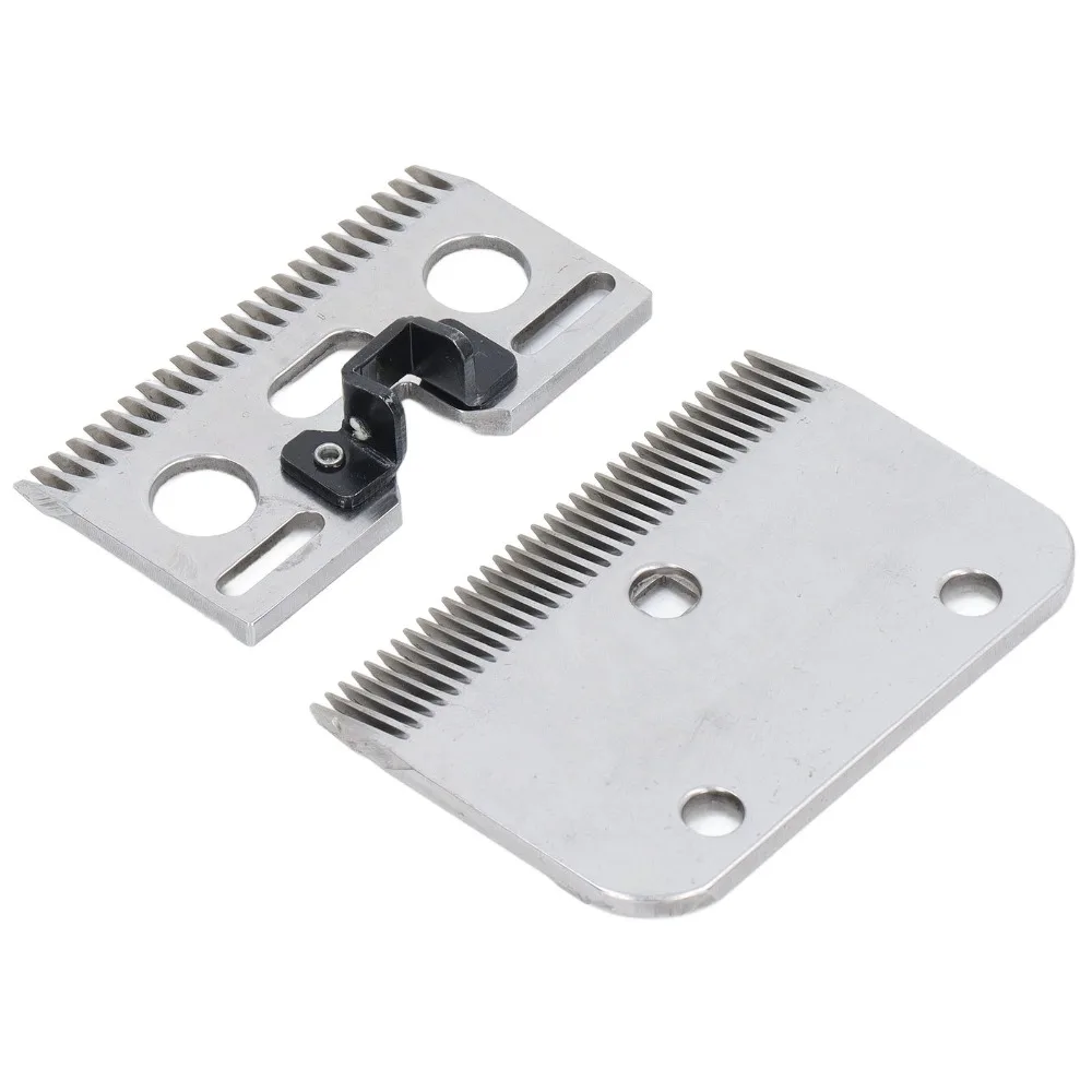 2pcs 35 Teeth Horse Clipper Blades Stainless Steel Construction Carbide Material Livestock Hair Trimmer Blades Detachable Design