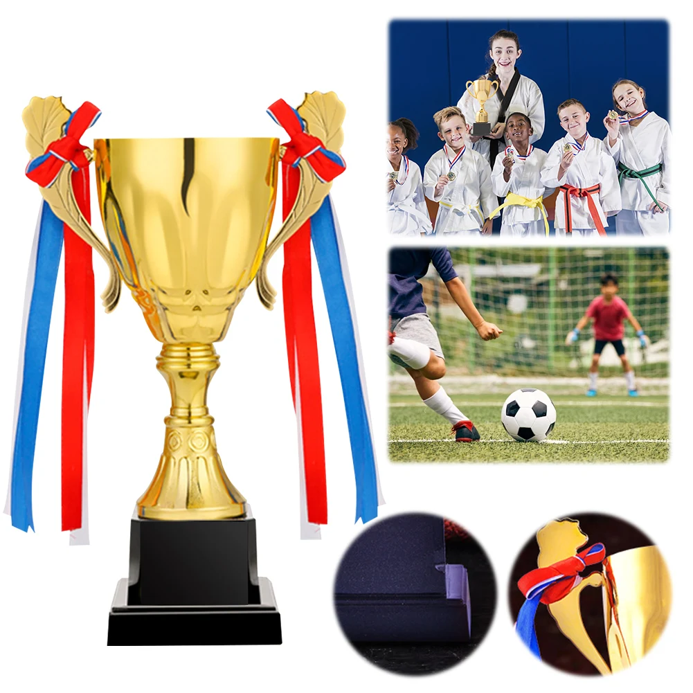 Metal Gold Trophy Cup Soccer Trophies Winner Award Sports Competition Trophy Basketball Football Trophy Toy for Party Ceremony