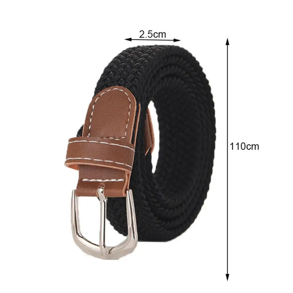 Women Braided Belt Women Adjustable Wide Elastic Belt Poreless Stretch Braided Band Roll-up Fashion Accessory with for Women