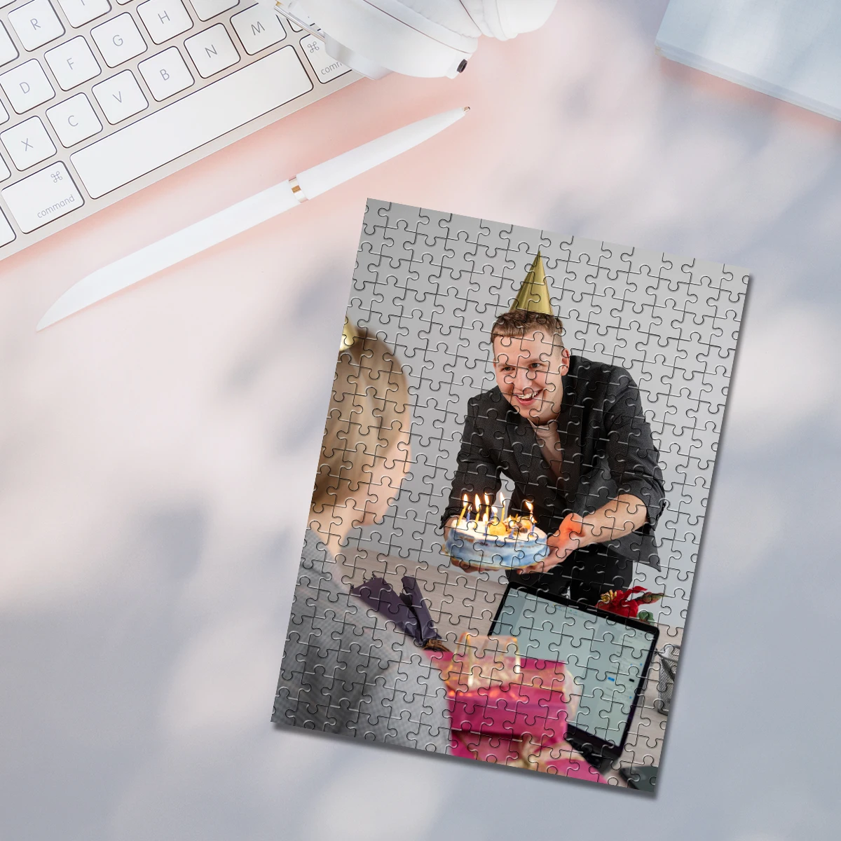 35/300/500/1000pcs Personalized Custom Photo Puzzle Birthday photos Father's Day Back To School Halloween Christmas New Year
