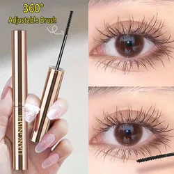 4D Silk Fiber Mascara Lengthening Thick Curling Waterproof 2.5MM Ultra-Fine Small Brush Head Enhance Eyelashes Cosmetics Makeup