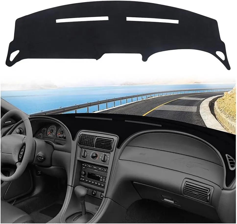 Alfombrilla para el Tablero del Automóvil Compatible con Ford Mustang 1998-2004, Alfombrilla para el Tablero, Parasol, Protector contra Rayos UV, Alfombrilla para el Tablero