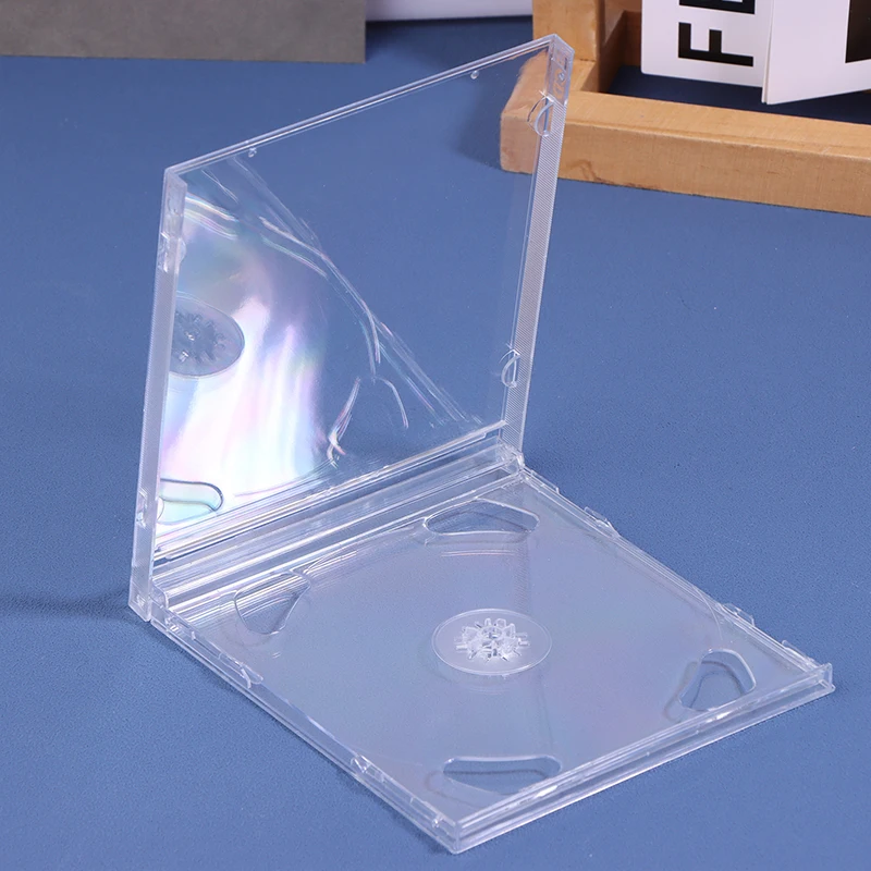 Transparent Plastic Double Disc DVD Case Portable CD Storage Package Case Durable DVD Box Thicken CD DVD Disc Box Storage Case