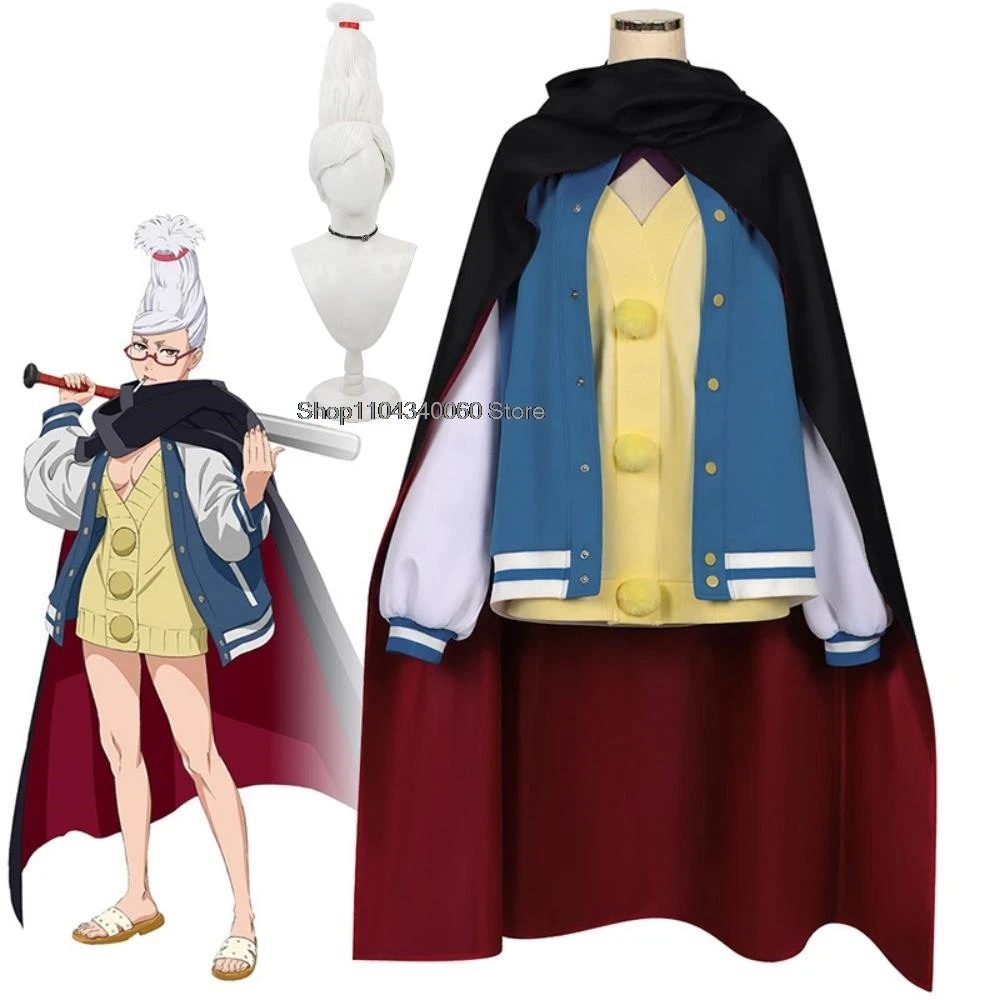 Seiko Ayase Cosplay Costume Wig Anime Dandadan Cosplay  DAN DA DAN Costume Prop Seiko Ayase Cosplay Cloak Outfits