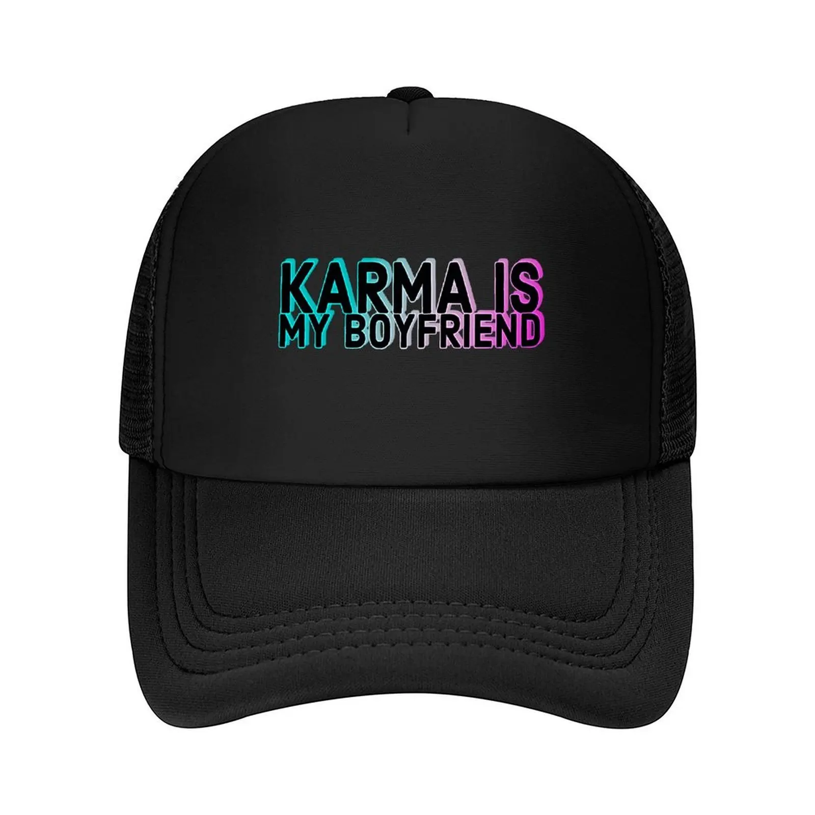 

Karma is my Boyfriend, coloured Baseball Cap Big Size Hat Hat Baseball Cap Funny hats Hat Man Luxury Women Caps Men's