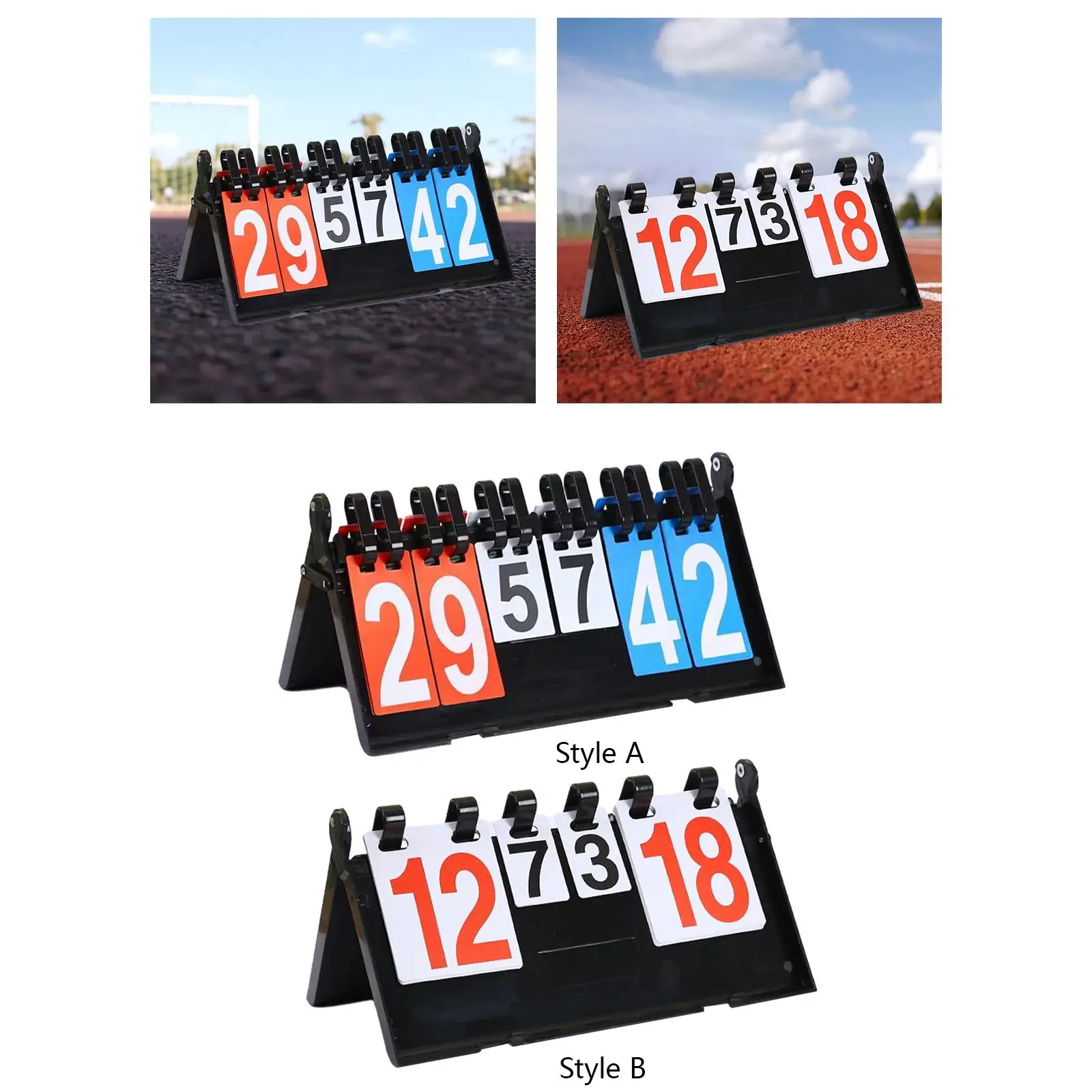 Score Card Foldable Professional Numbers Scoreboard Flip Score Board for