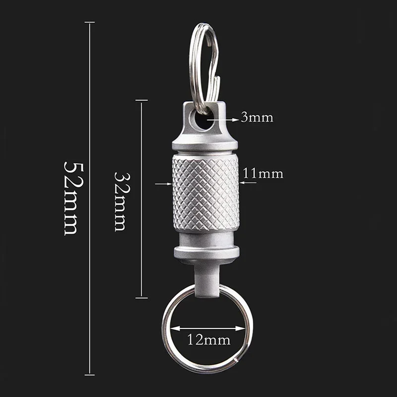 Titanium Alloy Keychain Detachable Rotating Multi-purpose Vehicle Keychain Quick Buckle Portable Belt Outdoor Tools Unisex