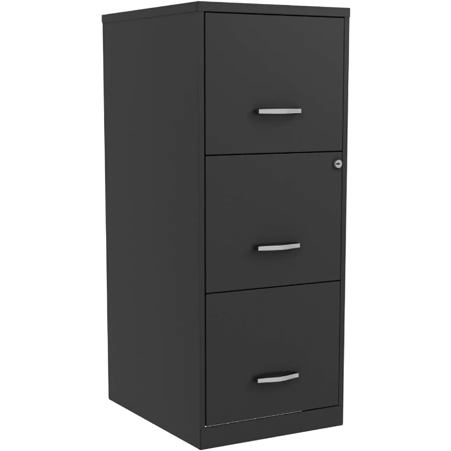 3 Drawer Locking Filing Cabinet Pre-Assembled Steel Construction Space-Saving Design is Perfect for Home and Small Office Lette