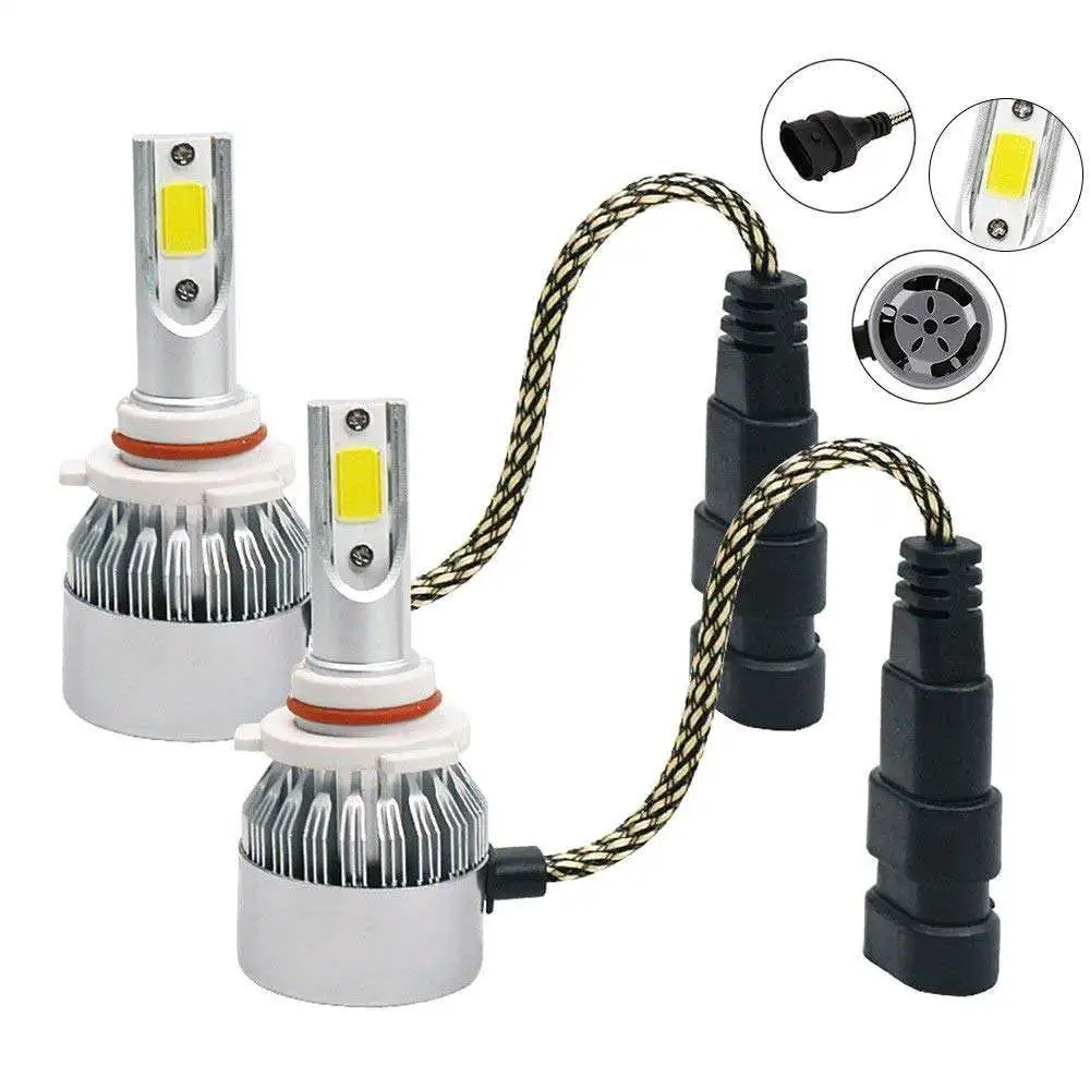 2x H7 LED H11 H4 Hi/Lo H1 H3 H8 HB3 HB3 HB4 HB4 H13 H13 H27 9005 9006 araba kafa lambası ampulleri 3000K 6000K 8000K COB C6 araba işıkları