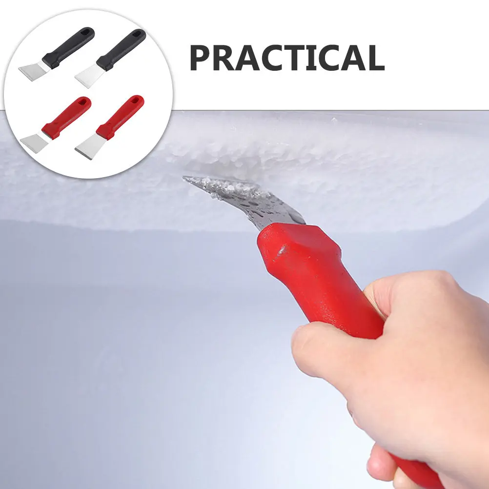 4Pcs Stainless Steel Ice Shovel for Fridge – Heavy-Duty Defrost Scraper & Kitchen Cleaning Tool