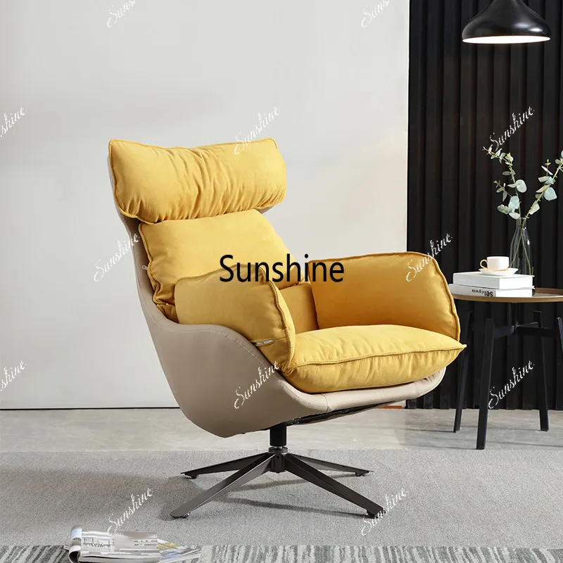 Light luxury single rotating leisure chair balcony living room sofa chair Nordic lazy chair