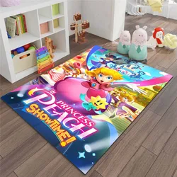 Super Mario Princess Peach Print Carpet Rug for Home Living Room Bedroom Sofa Doormat Decor Non-slip Floor Mat Girls Room Decor