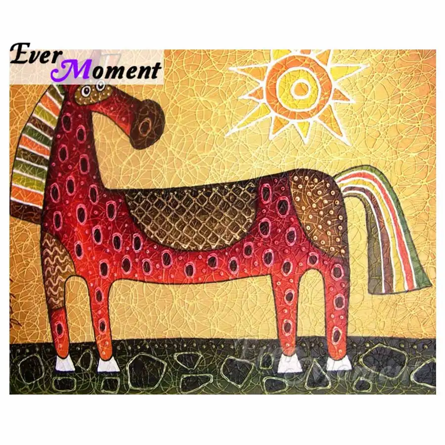 

Ever Moment Diamond Painting 5D Wedding Decoration Square Drill Stitch Horse Animal Cartoon Diamond Embroidery Mosaic ASF1646