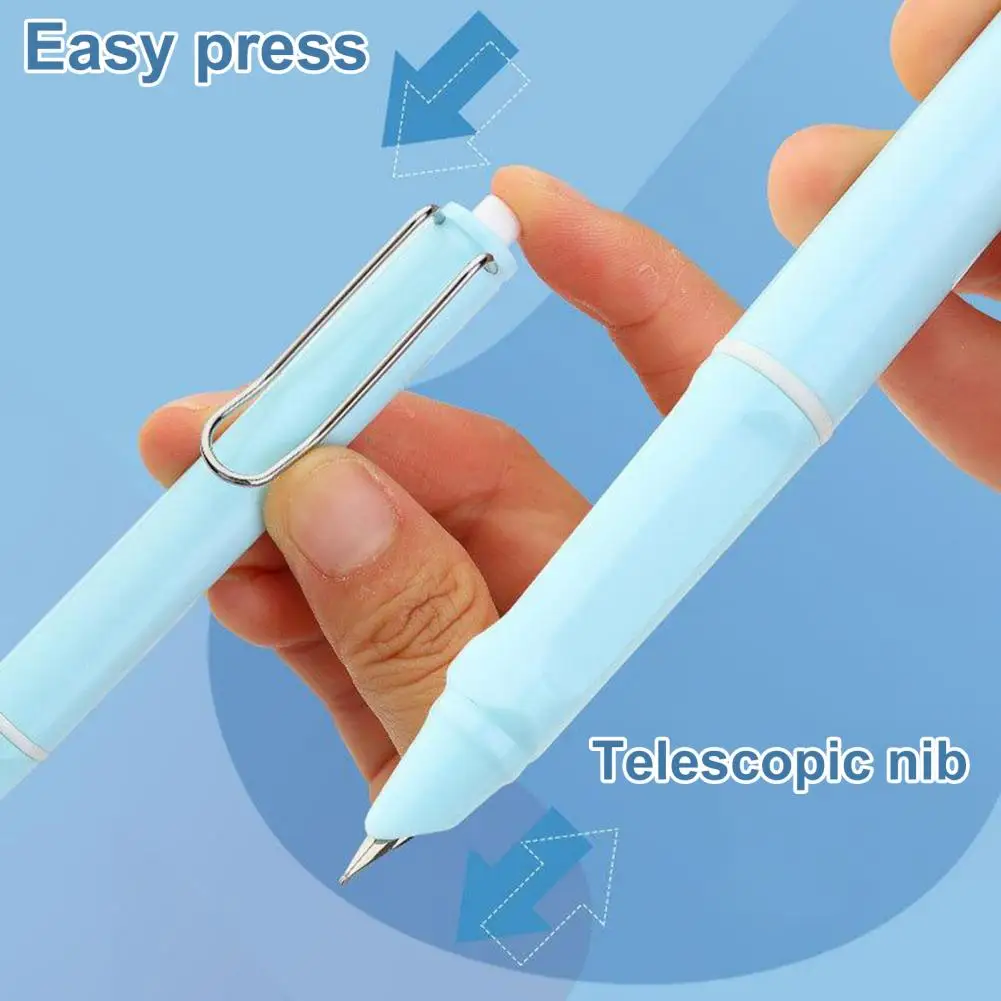 Smooth Writing Smudge-proof Writing Retractable Fountain Pen School Supplies