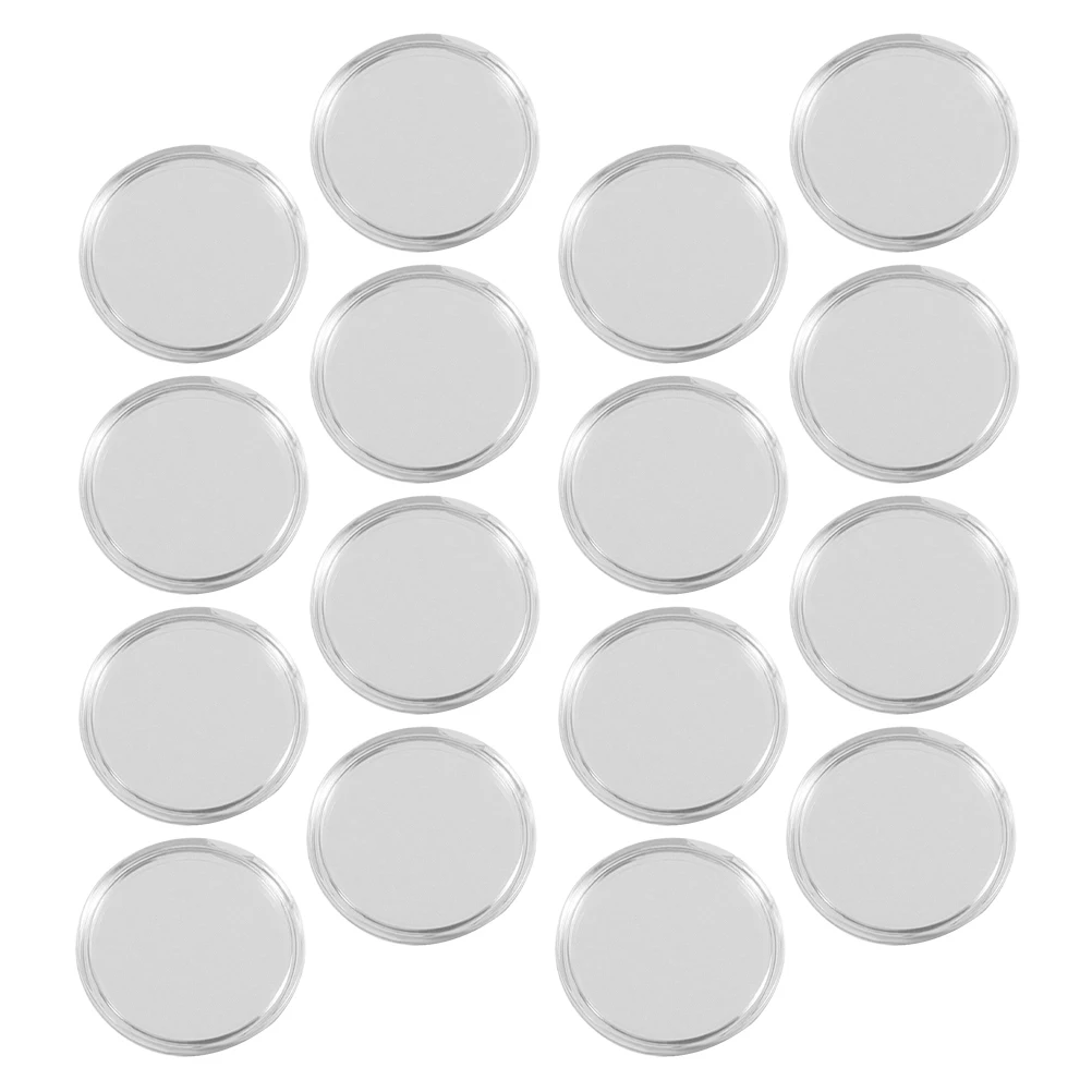 

80pcs Coin Protector Capsules Clear Round Plastic Storage Holders For Coins Medals Tokens Display Collecting Supplies Airtight