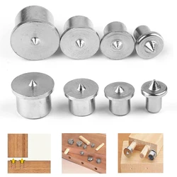 4Pcs 6mm 8mm 10mm 12mm Panel Furniture Positioning Carpentry Log Dowel Tips Round Log Pin Locator Wooden Pin Center Punching DIY