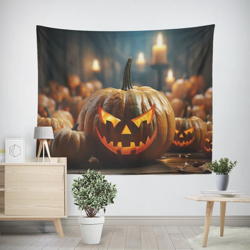 Home decorations modern room decor items wall tapestry aesthetic bedroom wall art large fabric tapestrys Halloween Autumn funny