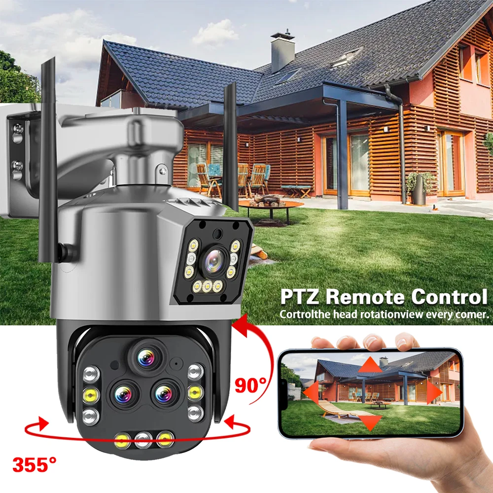 Ultra-long Distance 100M-150M 8K 16MP WiFi PTZ IP Camera Outdoor 20X Zoom AI Auto Tracking Human Waterproof Security CCTV Camera