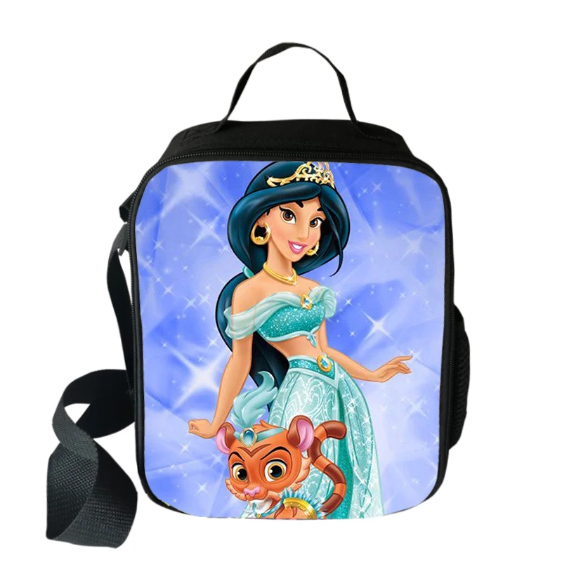 Disney Aladdin Lunch Bags Student Food Portable Insulated Lunch Box Boys Girls Cartoon Cute Children School Lunch Bags Gift