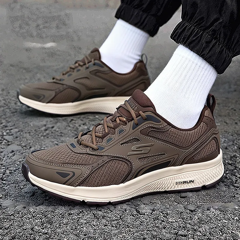 Skechers Mens 2026 New Brown Breathable Mesh Running Shoes Comfortable Sport Sneakers 220034-BRN