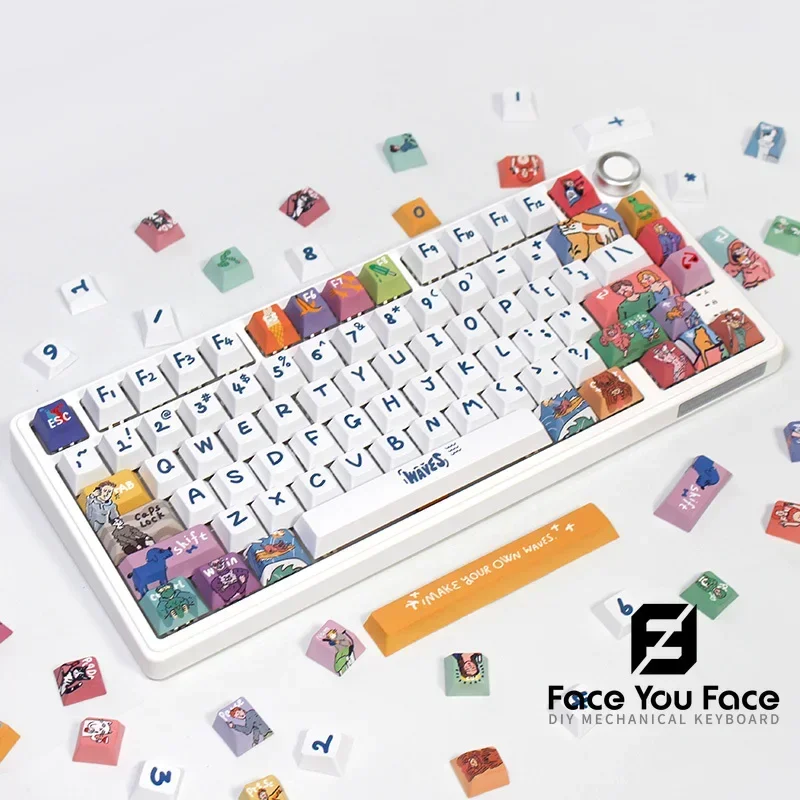 

GMK 128-клавишный молодежный спрей Cherry Profile PBT сублимированные персонализированные колпачки для клавиш Cherry MX Switch игровая механическая клавиатура