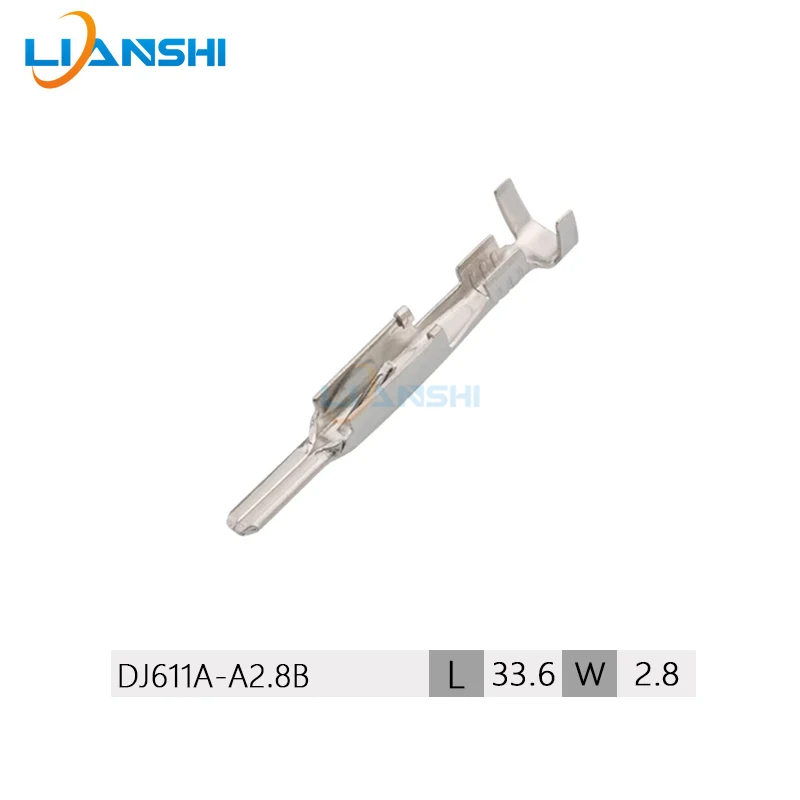 100pcs automotive connectors 12048254 Copper terminal insert pin Copper tinned 2.8 series DJ611B-A2.8B