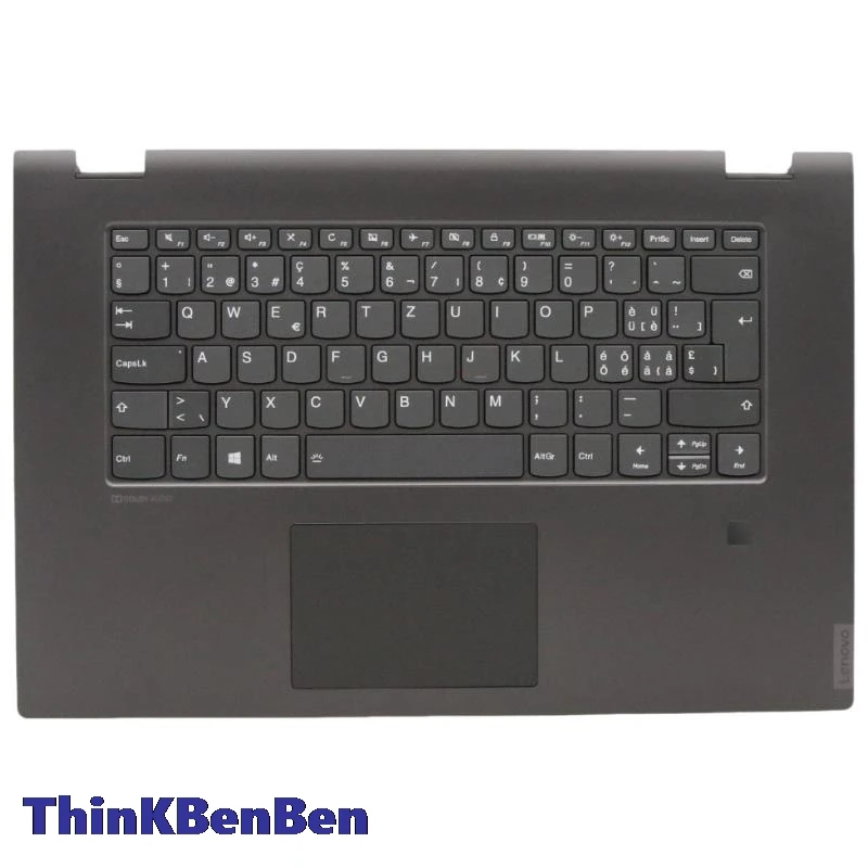 SWS Swiss Black Keyboard Upper Case Palmrest Shell Cover For Lenovo Ideapad Flex C340 15 15IIL 15IWL 15IML 5CB0S17601