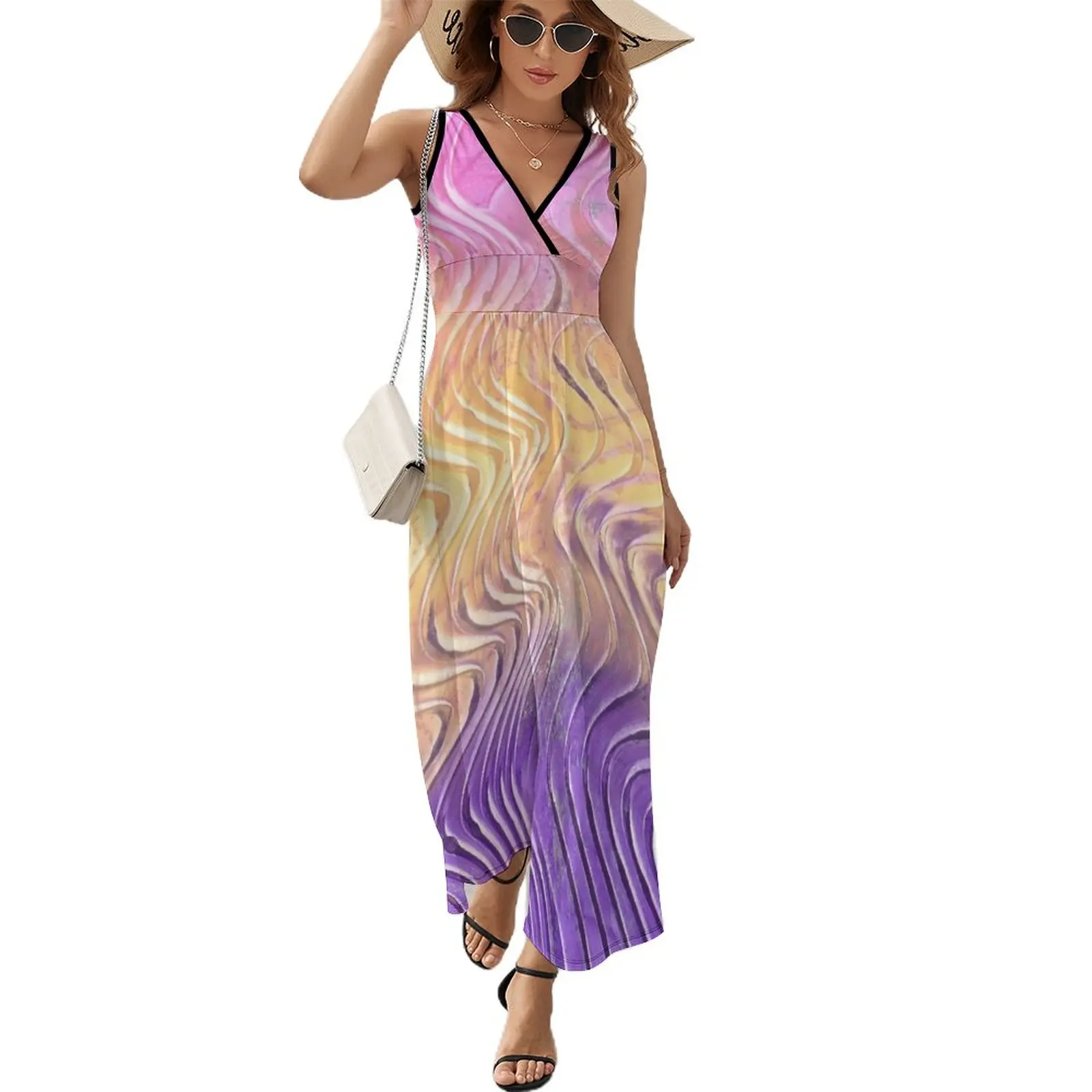 

Easter Egg Wave Sleeveless Dress Elegant gown women's clothing korea stylish Womens dresses