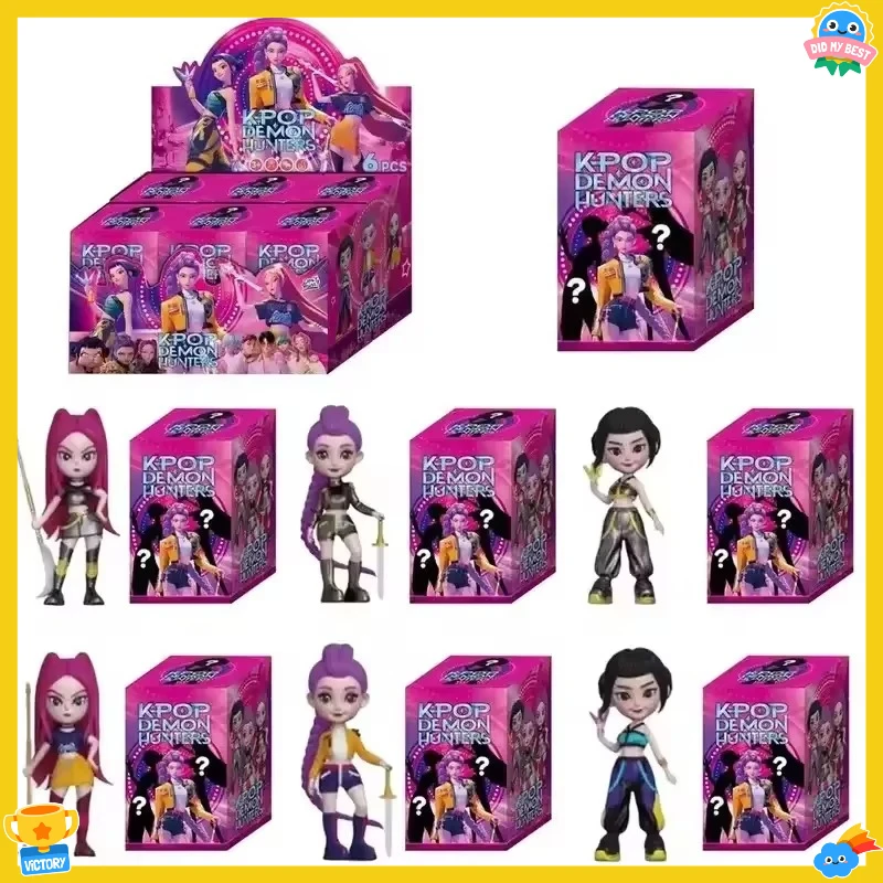 

Аниме KPopDemon Hunters слепая коробка забавная слепая сумка подарок на Хэллоуин K-Pop охотники на демонов загадочный подарок настольное украшение подарок