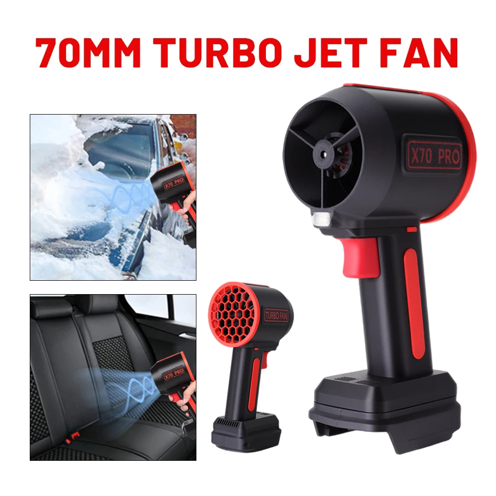 

X70Pro 1500W Turbo Blowers Jet Fan 70MM Brushless Motor 2800g Thrust Powerful Air Blower Car Snow For Makita/ Dewalts/ Milwaukee