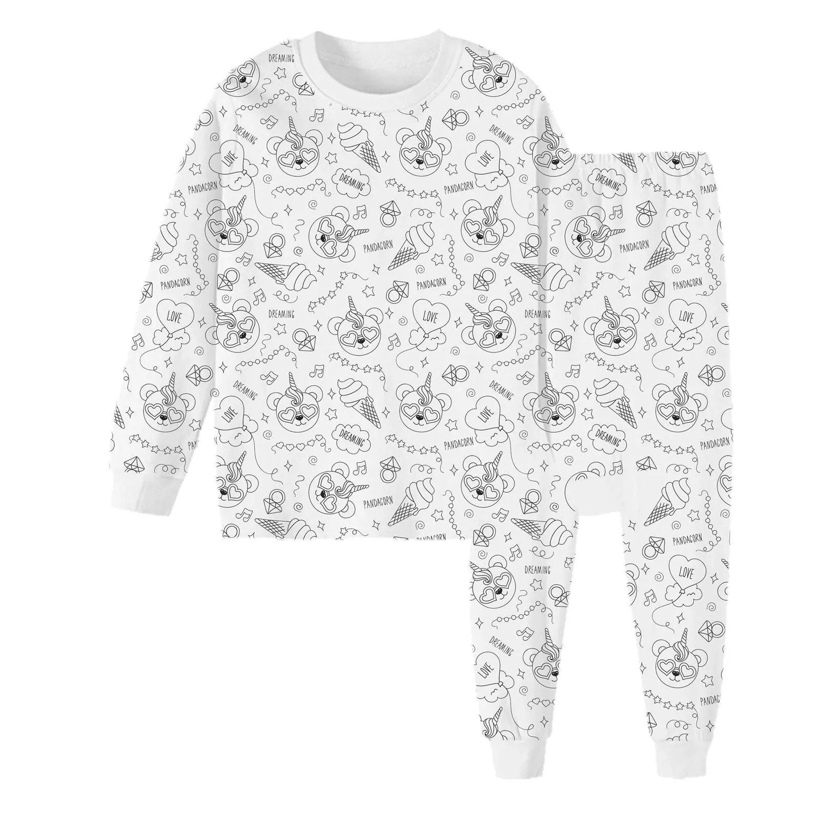 Diy Pajamas Kids Sketch Colorful Pajama Set Kids Art Color Your Own Pajama Handicraft Toys Diy Kid Crafts For Kids Boys Girls
