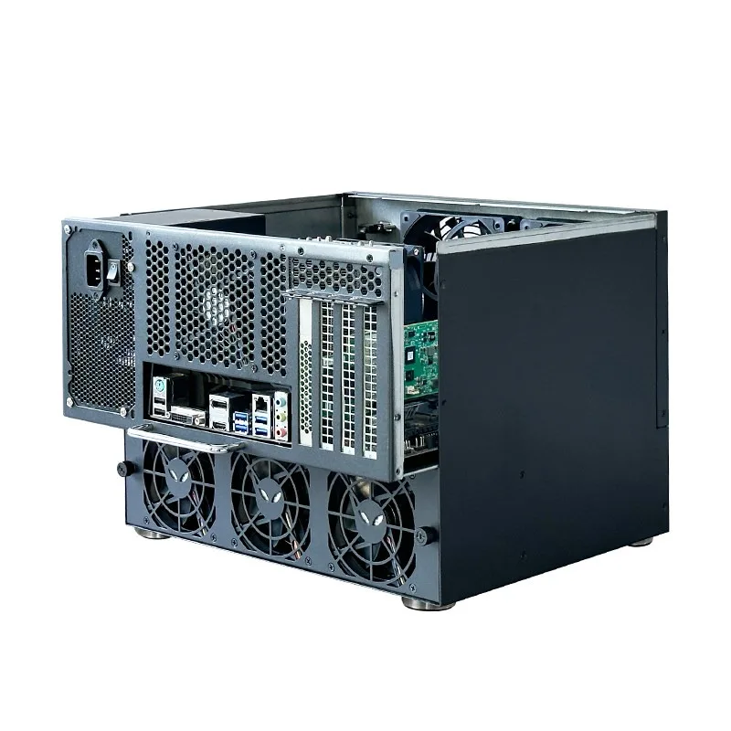 MATX NAS Server Case 8/9-Bay, ATX Power Supply Full Height PCIE Slot, Home Rackmount AIO Storage Chassis - view 6