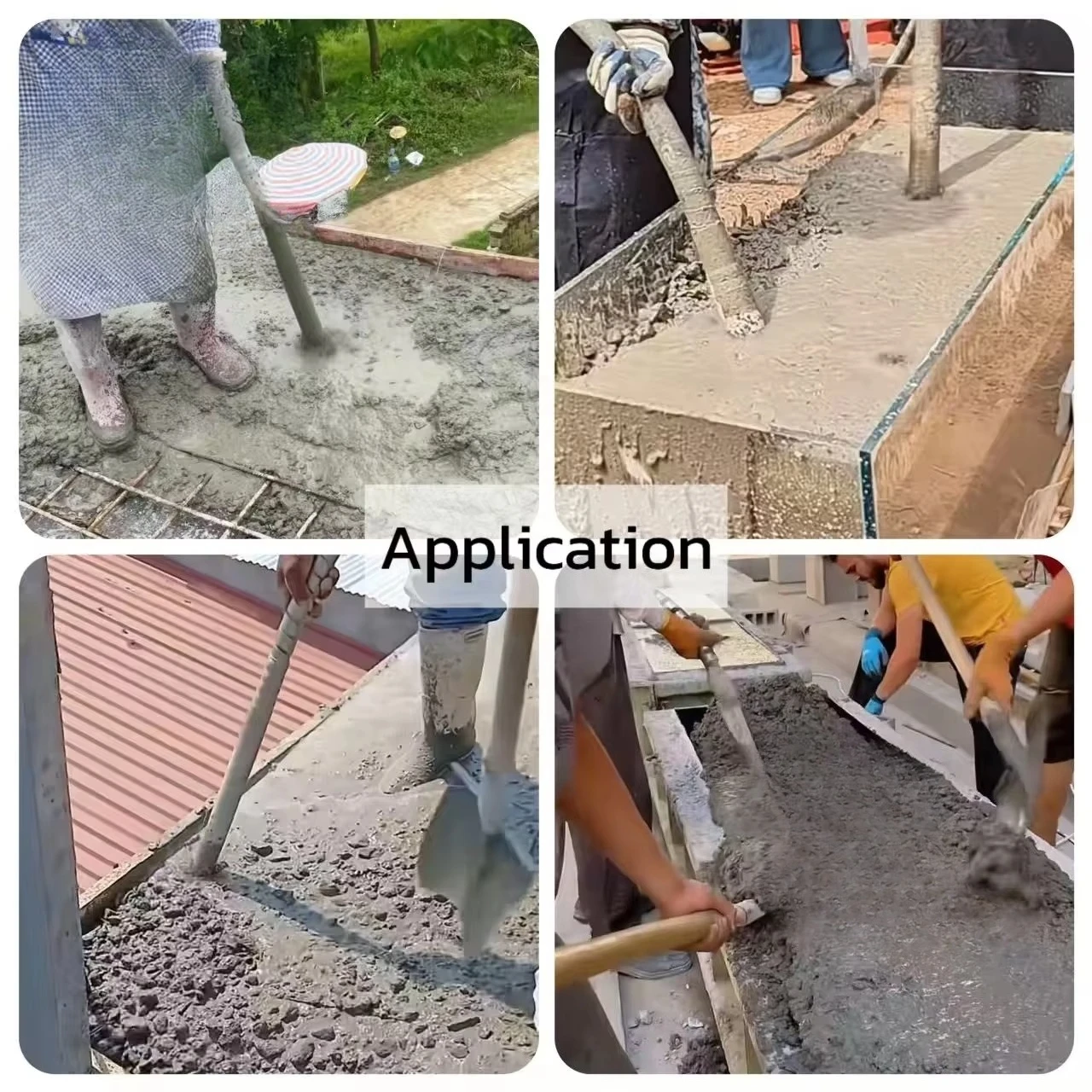 إدراج هزاز الخرسانة 50 مللي متر 4/6 متر ملموسة بوكر هزاز المكونات في قضيب البناء طين الخرسانة #3