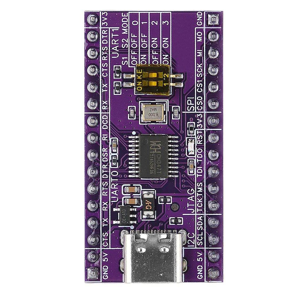 CH347T Development Board Module USB to UART/I2C/SPI/JTAG/GPIO Debugger Programmer 480Mbps Type-C USB2.0 for Windows Linux Mac