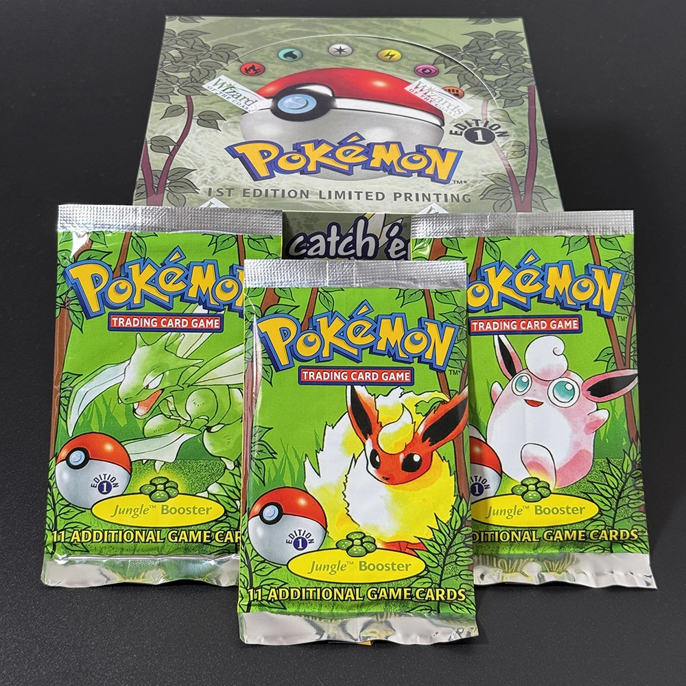 PKM Base Set Fossil Jungle Team Rocket Neo Destiny Booster Box 1999 2000 Year 1st Edition 1Box 36 Packs Proxy Game Cards Sealed
