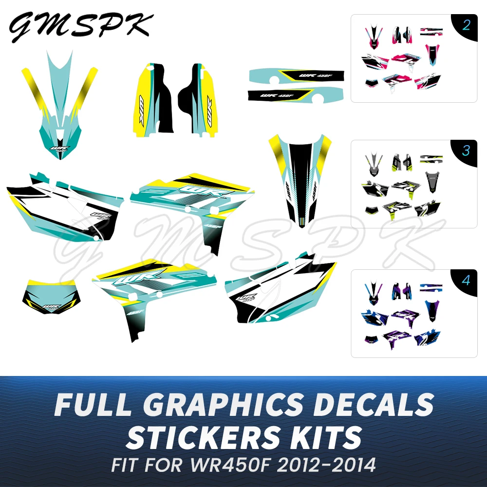 

Personality Graphics Decals Sticker Kit Motocross Decoration Background Fit for Yamaha WR450F WRF450 WR 450F 2012 2013 2014