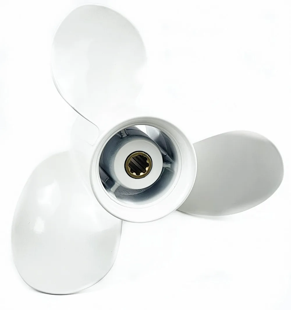 Buitenboordmotor Aluminium Propeller 9-1/4*11-j1 Voor Yamaha Hidea Bootmotor 3 Blade 8 Spline Tand 9,9hp15hp Oem: 63V-45943-10-el