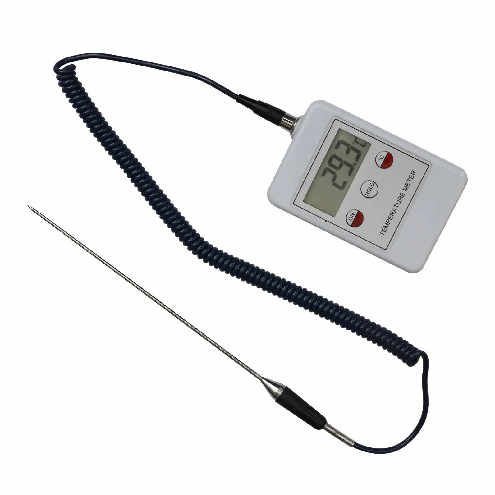 Factory direct sales handheld high precision thermocouple digital display thermometer smart PT100 thermal resistance spring wire