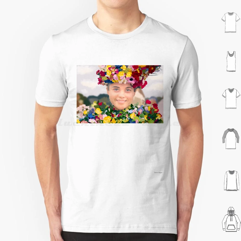 Dani's Smile T Shirt Cotton Men Women DIY Print Florence Pugh Midsommar A24 Horror Genre Mural Flowers May Queen Midsummer