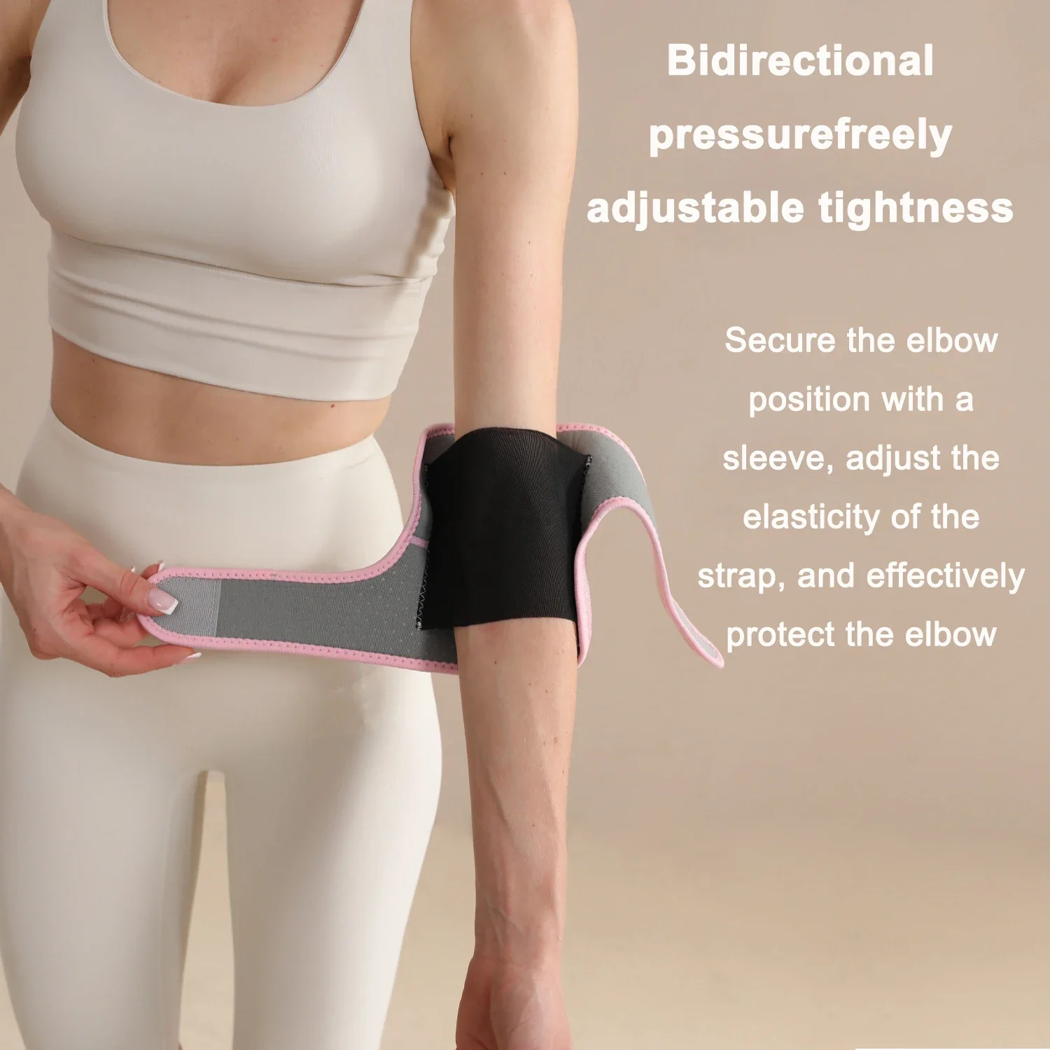 WOSWEIR-Adjustable Elastic Elbow Support Wrap, Elastic Brace Pad, Pain Relief Protector, Basketball Sports, 1Pc, 2Pcs