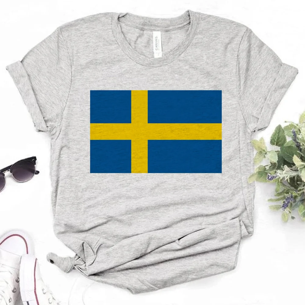 Swedish t-shirts women Japanese harajuku funny t-shirts female 2000s harajuku Japanese clothing