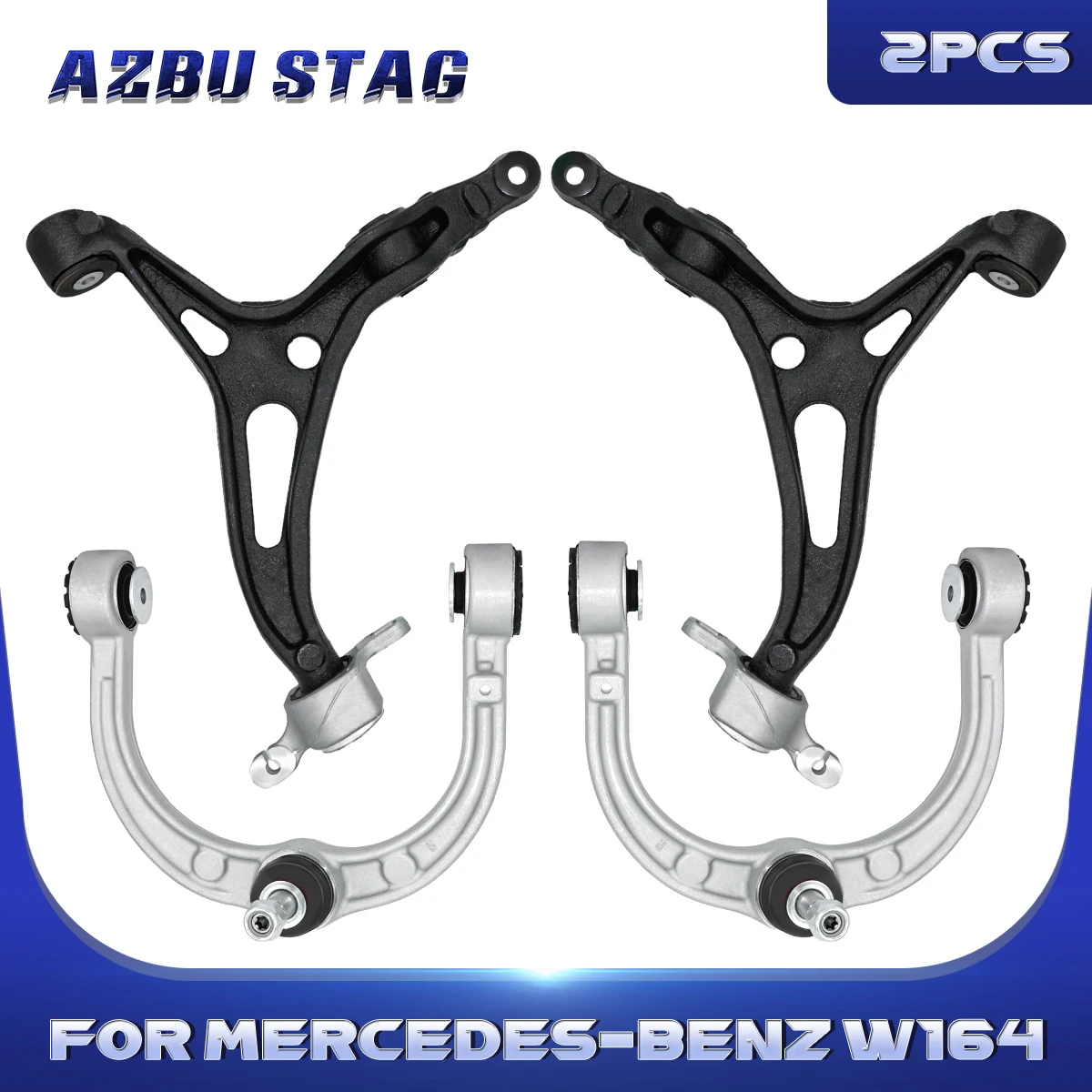 

AzbuStag 2Pcs Front Lower Upper Control Arm Suspension for MERCEDES-BENZ W164 W251 ML550 ML500 ML320 GL320 GL450 GL550 2006-2012
