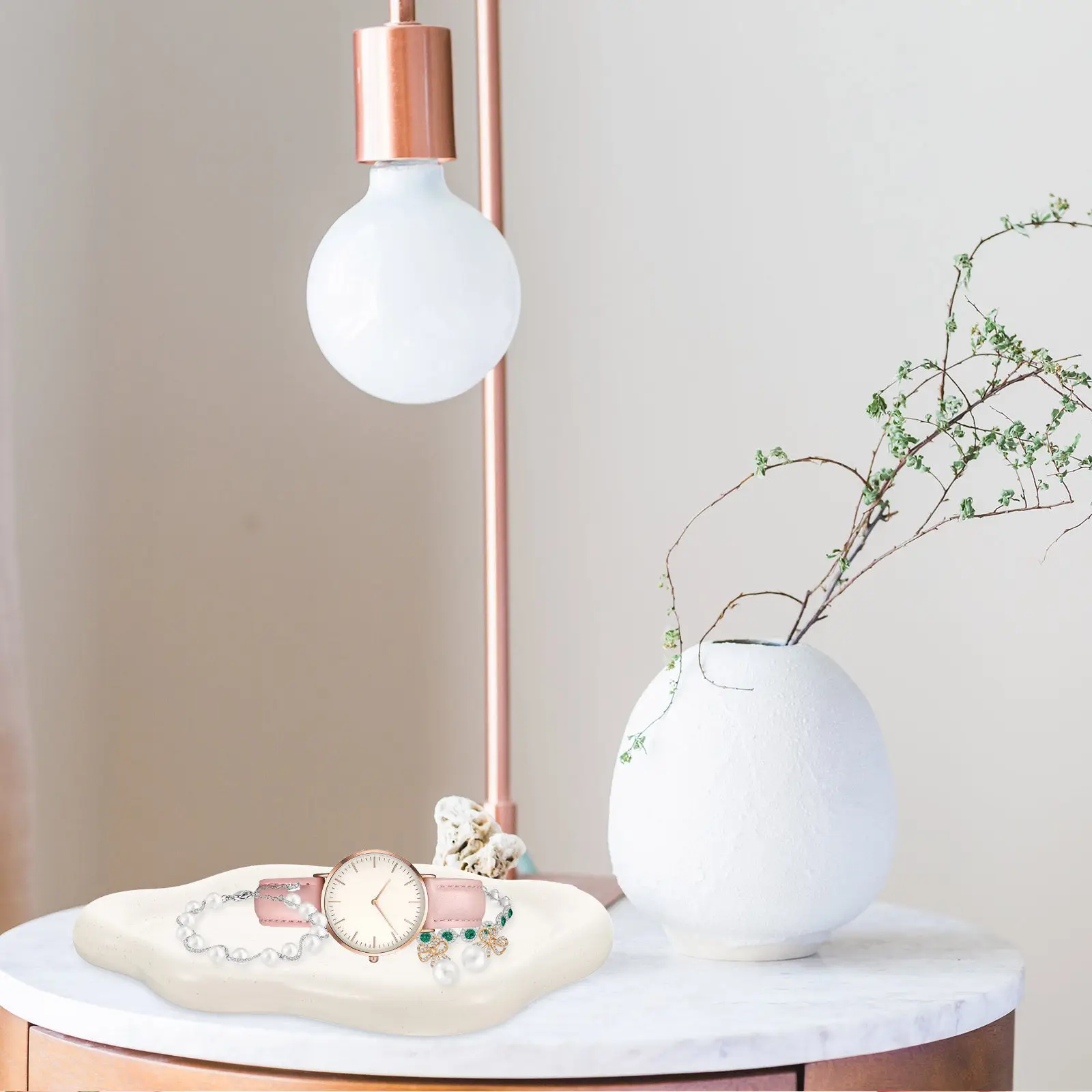 

Керамическая тарелка для украшений в форме облака, универсальный декоративный поднос, подставка для колец, держатель для серег, реквизит для домашних вечеринок