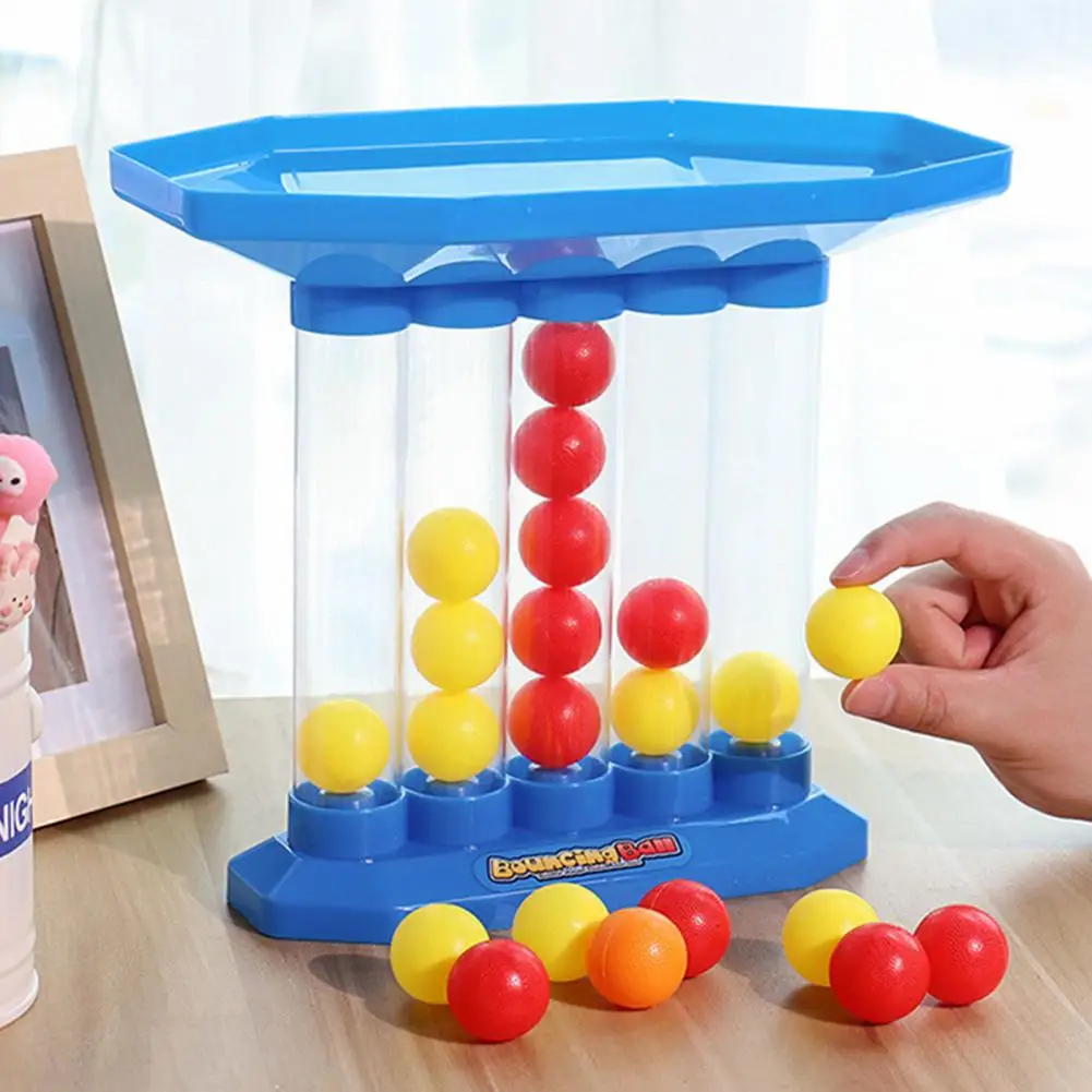 Bouncing Ball Game Four-line Bouncing Ball Game Kids Bouncing Ball Board Game Family Party Multi-player Desktop for Toddlers