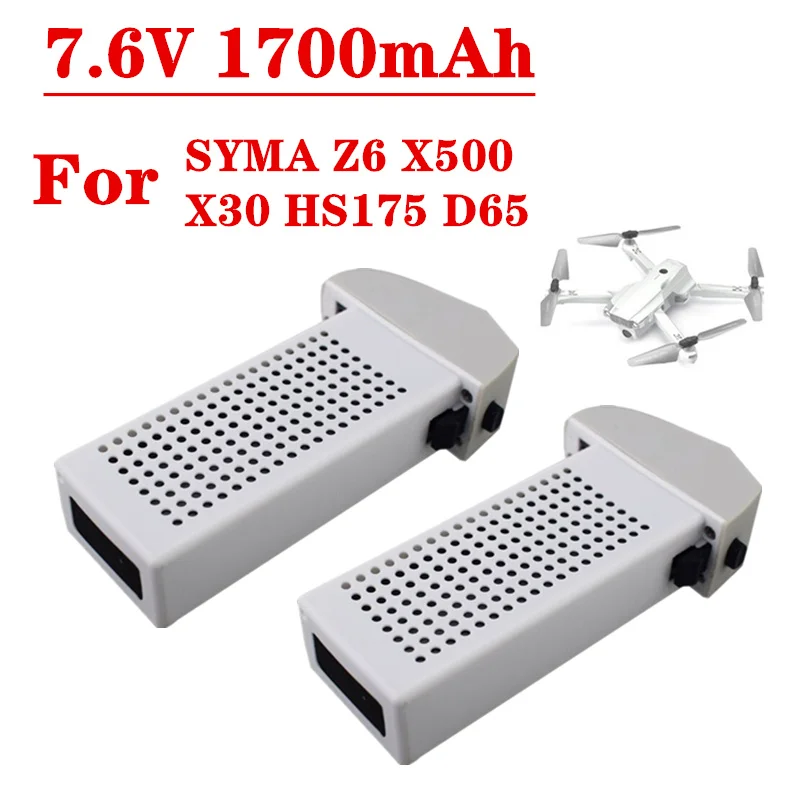 Upgraded 7.6V 1700mah Lipo Battery For SYMA Z6 X500 X30 HS175 D65 GPS Folding Quadcopter Aerial Photography Drone Parts Battery