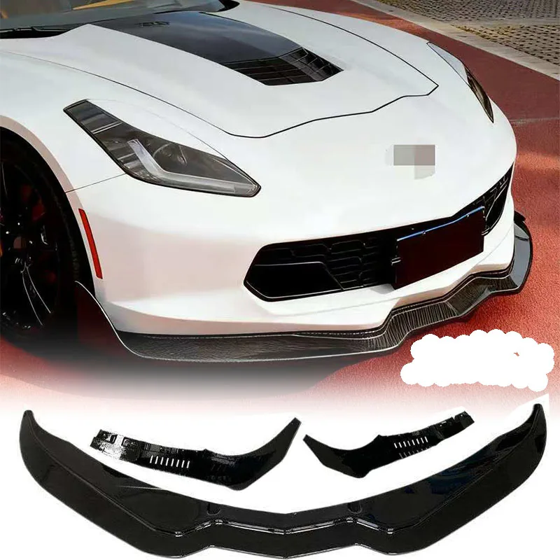 

For Chevrolet Corvette C7 carbon fiber appearance front lip car front bumper splitter spoiler diffuser chin car parts body kit