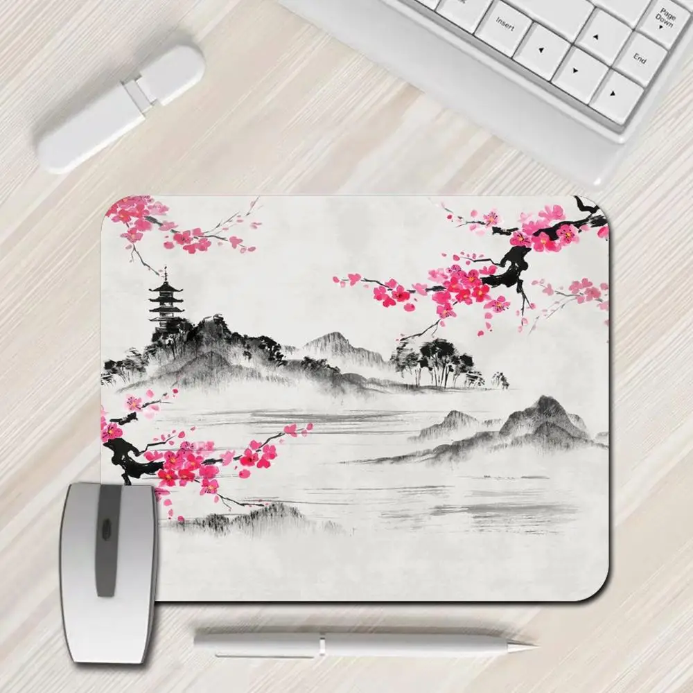 

LandscapeInk Painting mouse pad small mouse pad thick mouse pad desk pad desktop computer keyboard wireless mouse boy girl gift