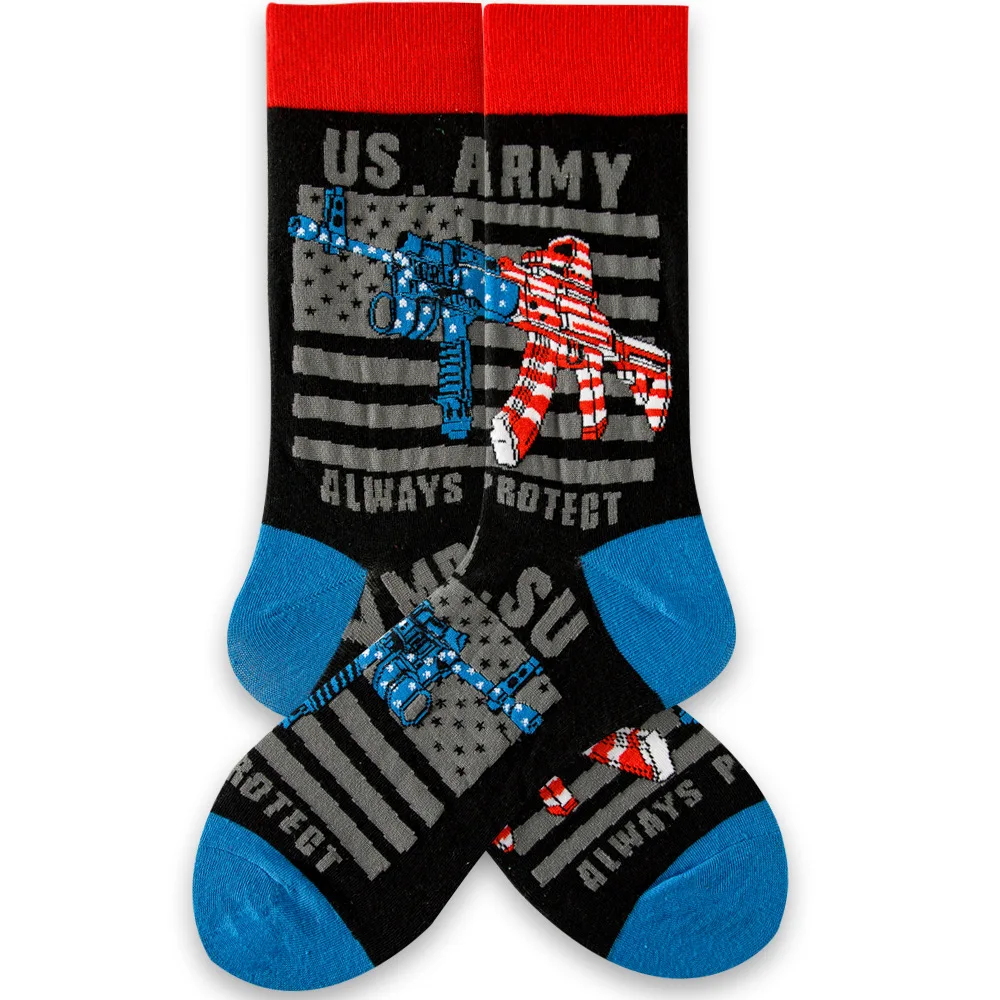 10 Pairs/Pack Socks Cotton Harajuku Naval Air Force Soldier Letter Hip Hop Novelty Fashion Socks Men Couple Crew Socks