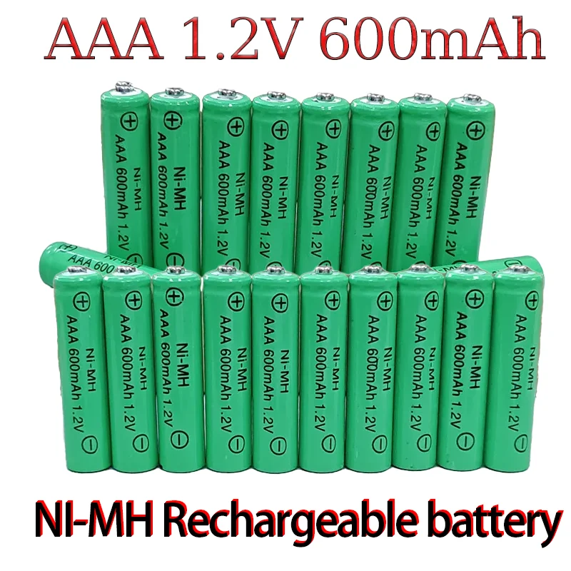 

New AAA 1.2V 600mAh Battery Ni-MH Rechargeable Battery for Toy Remote Control Rechargeable Batteries AAA 1.2V Battery