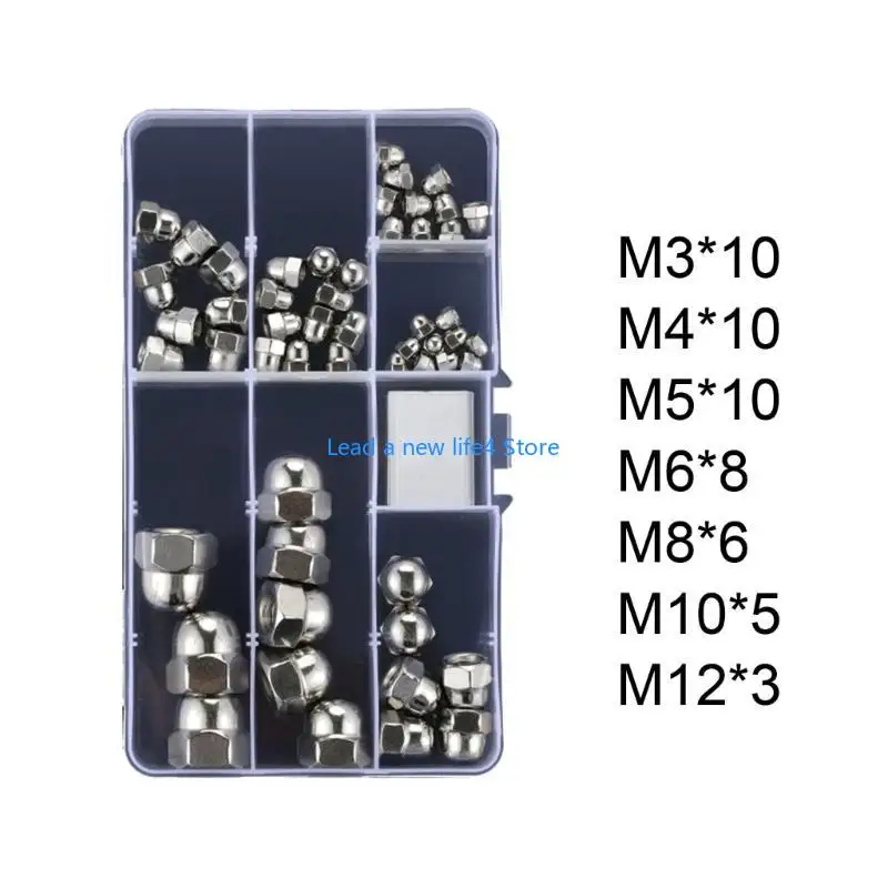 Y55E 1/4 "-20 (50pcs) Acciaio inossidabile dadi ghigliottina, 304 201 316 in acciaio inossidabile, coperchio decorativo